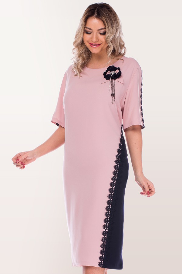 R 2231 pink dress