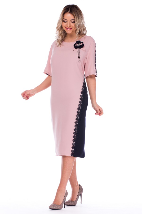 R 2231 pink dress