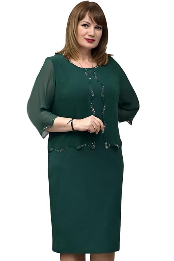 Elegant Nicole green dress